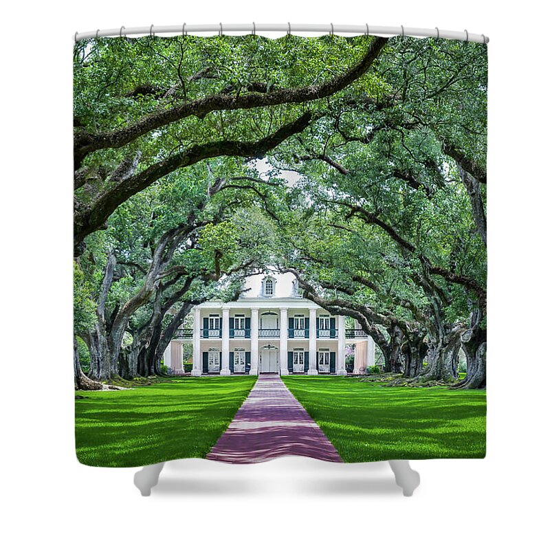 Plantation Shower Curtain featuring the photograph Oak Alley by Jaime Mercado