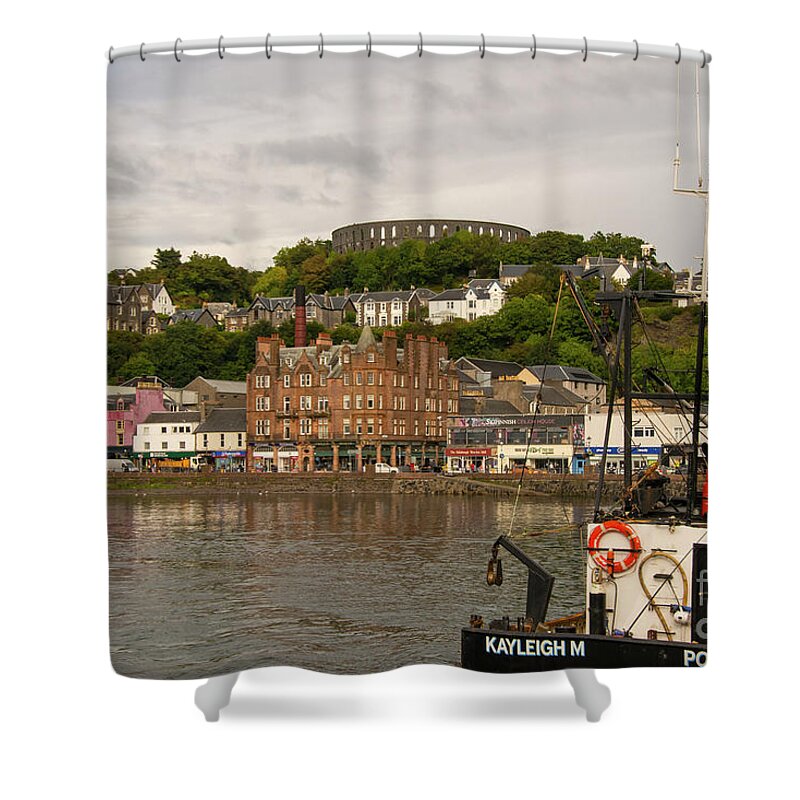 Oban Shower Curtain featuring the photograph Oban Harbour Two by Bob Phillips