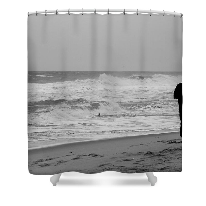 Jersey Shore Shower Curtain featuring the photograph Observing - Jersey Shore by Angie Tirado