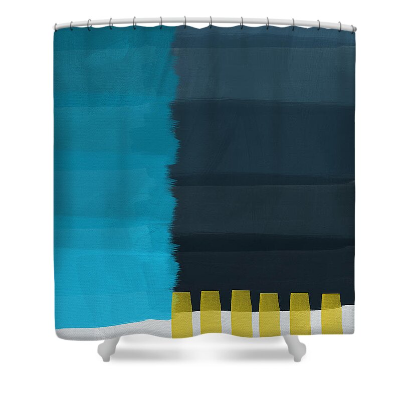 Ocean Shower Curtain featuring the painting Ocean Front Walk- Art by Linda Woods by Linda Woods