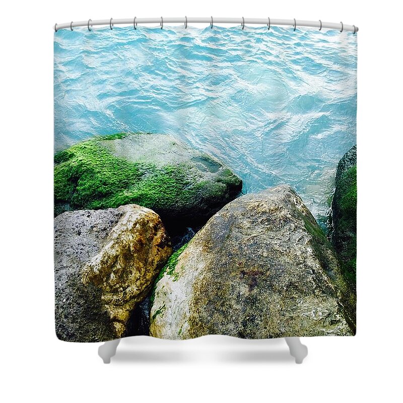 Indian Shower Curtain featuring the photograph Ocean Moss by Tiffany Marchbanks