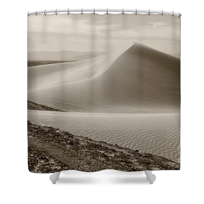 Sand Dunes Shower Curtain featuring the photograph Ocean of Sand by Suzanne Oesterling