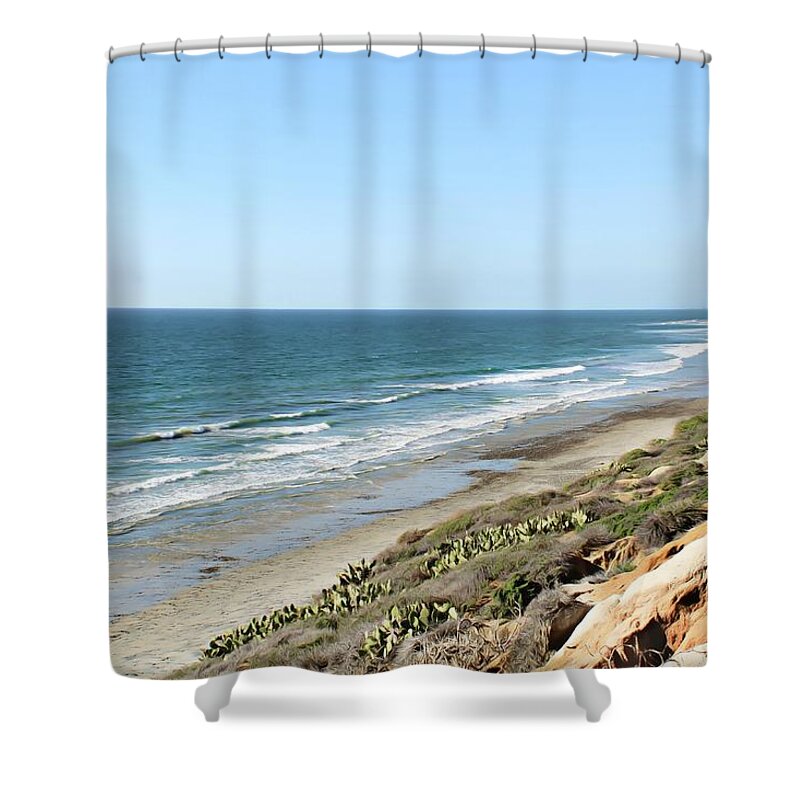 Ocean Shower Curtain featuring the photograph Ocean View by Alison Frank