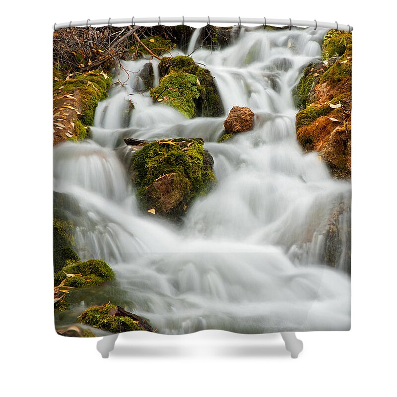 Water Shower Curtain featuring the photograph October Waterfall by Scott Read