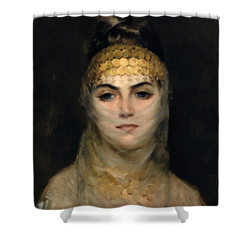 Theodoros Rallis Shower Curtain featuring the painting Odalisque by Theodoros Rallis