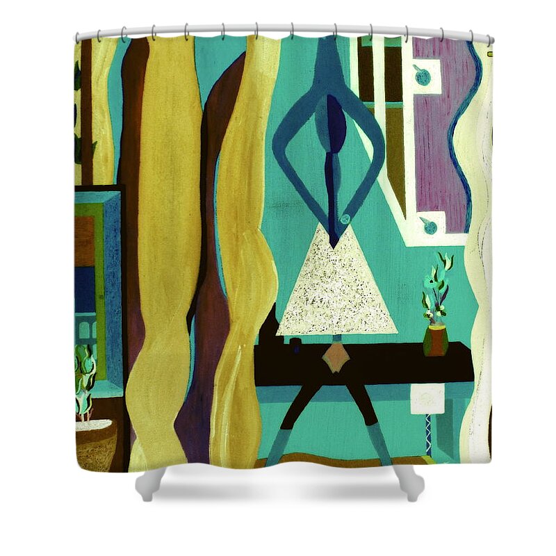 Party. Partys. Parties Shower Curtain featuring the painting Office Party by Bill OConnor