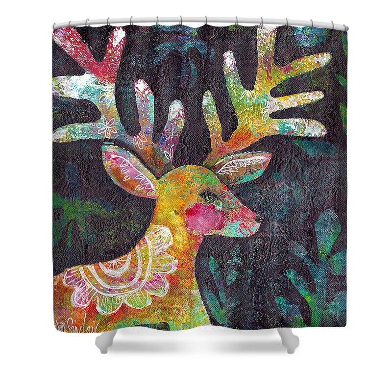 Oh Deer Shower Curtain featuring the photograph Oh Deer by DAKRI Sinclair