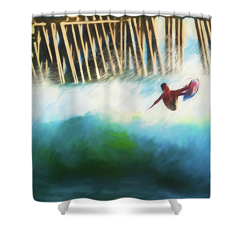 Surfer Shower Curtain featuring the photograph Oh Yeah by Scott Campbell