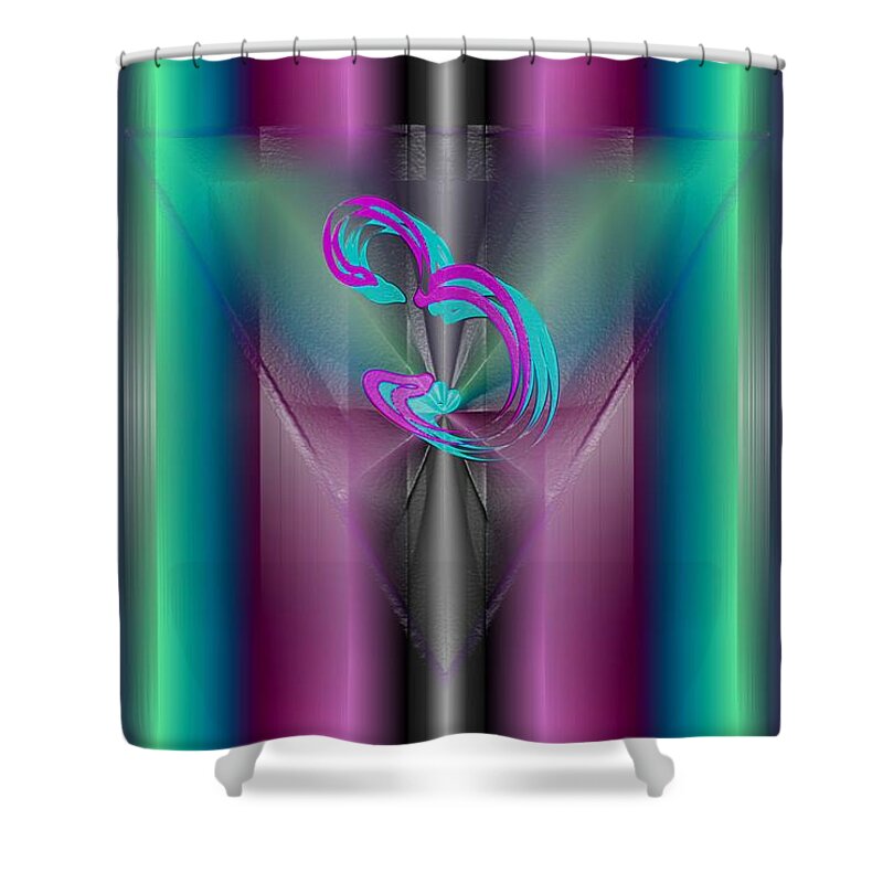Intentionalism Shower Curtain featuring the digital art Intentionalism by Debra MChelle
