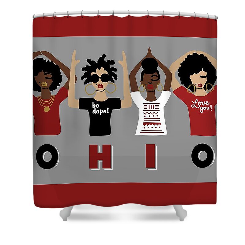Ohio Shower Curtain featuring the tapestry - textile Ohio by Nichole Burton
