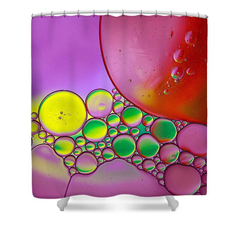 Oil Shower Curtain featuring the photograph Oil and Water F by Rebecca Cozart