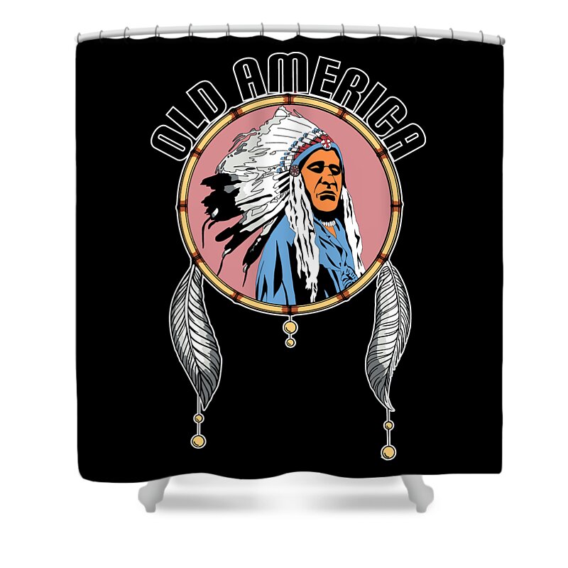 Old-america Shower Curtain featuring the digital art Old Amercia by Piotr Dulski