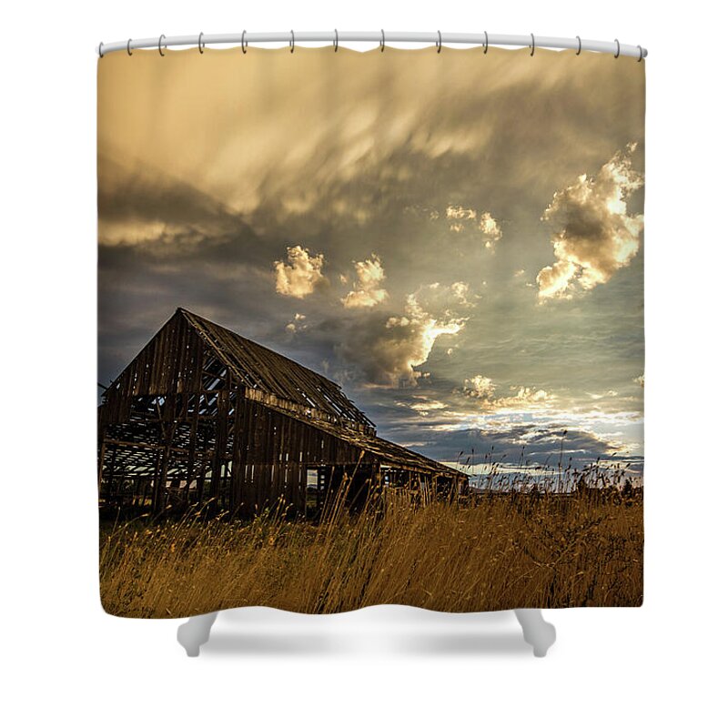 Barn Shower Curtain featuring the photograph Old Barn by Wesley Aston