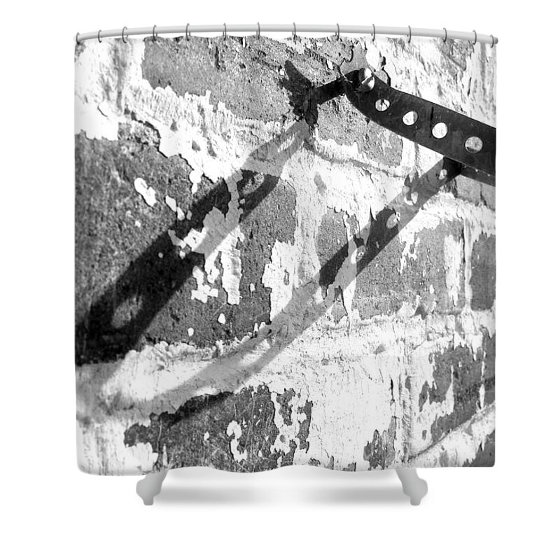 Brick Shower Curtain featuring the photograph Old Belk Building in Great Falls, SC 1 by Joseph C Hinson