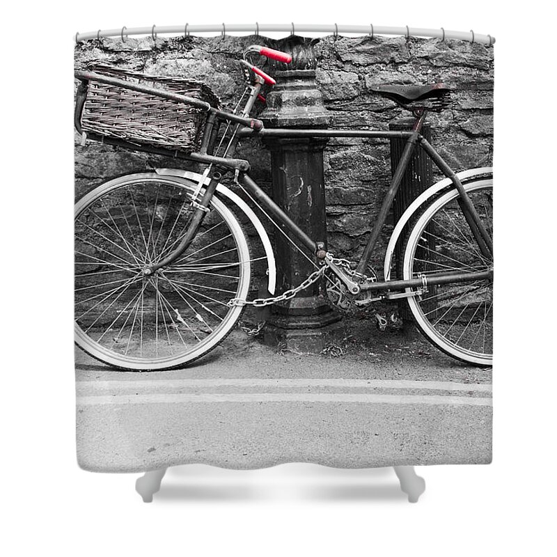 Bicycle Shower Curtain featuring the photograph Old Bicycle by Helen Jackson