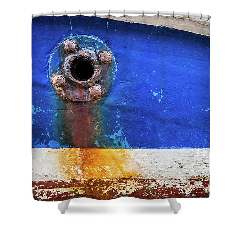 Boat Shower Curtain featuring the photograph Old boat by Nigel R Bell