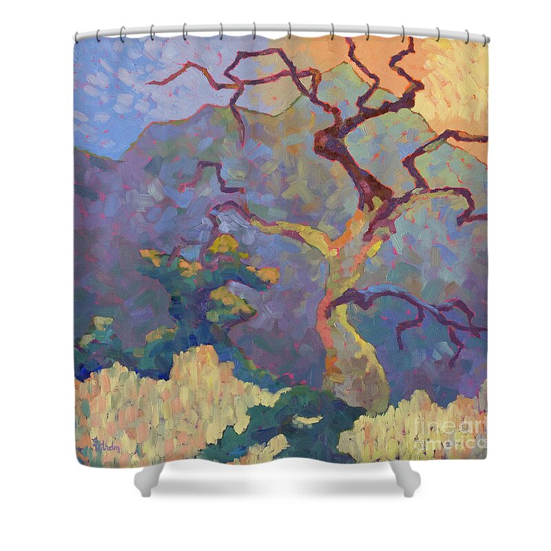 Landscape Shower Curtain featuring the painting Old Bones by Srishti Wilhelm