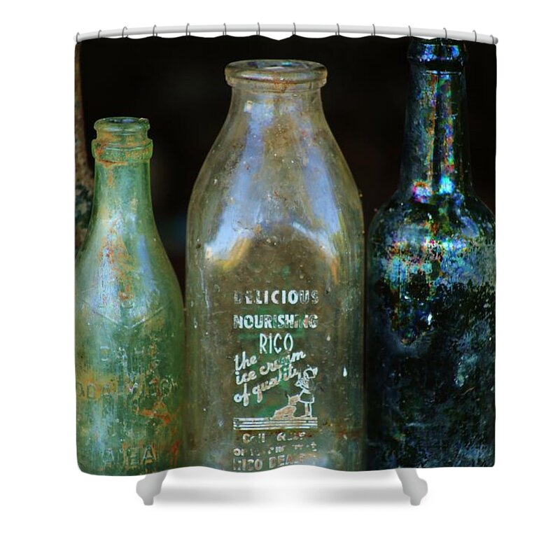 Antiques Shower Curtain featuring the photograph Old Bottles Hawaii by Craig Wood
