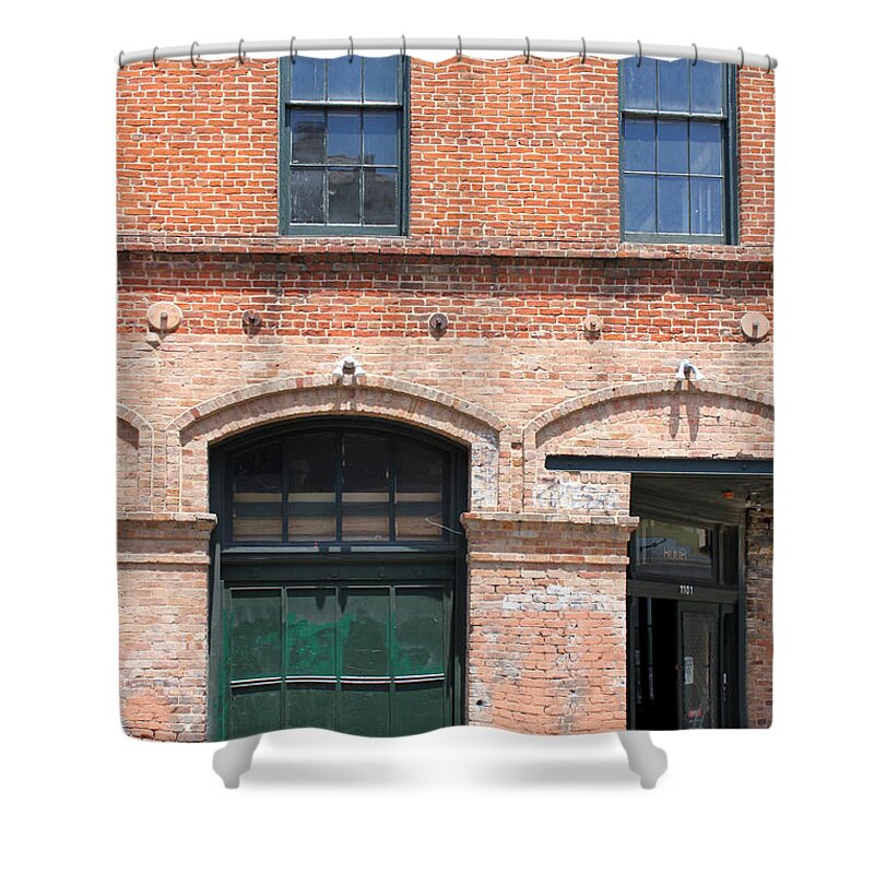Architecture Shower Curtain featuring the photograph Old Brick Building by Todd Blanchard