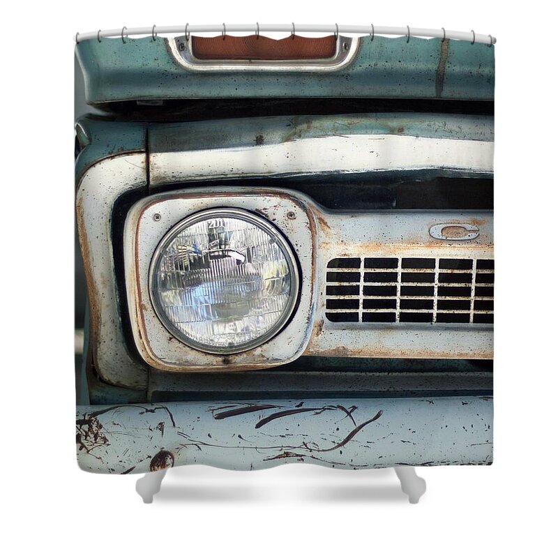 Patina Shower Curtain featuring the photograph Old Chevy Pickup Truck by Hermes Fine Art