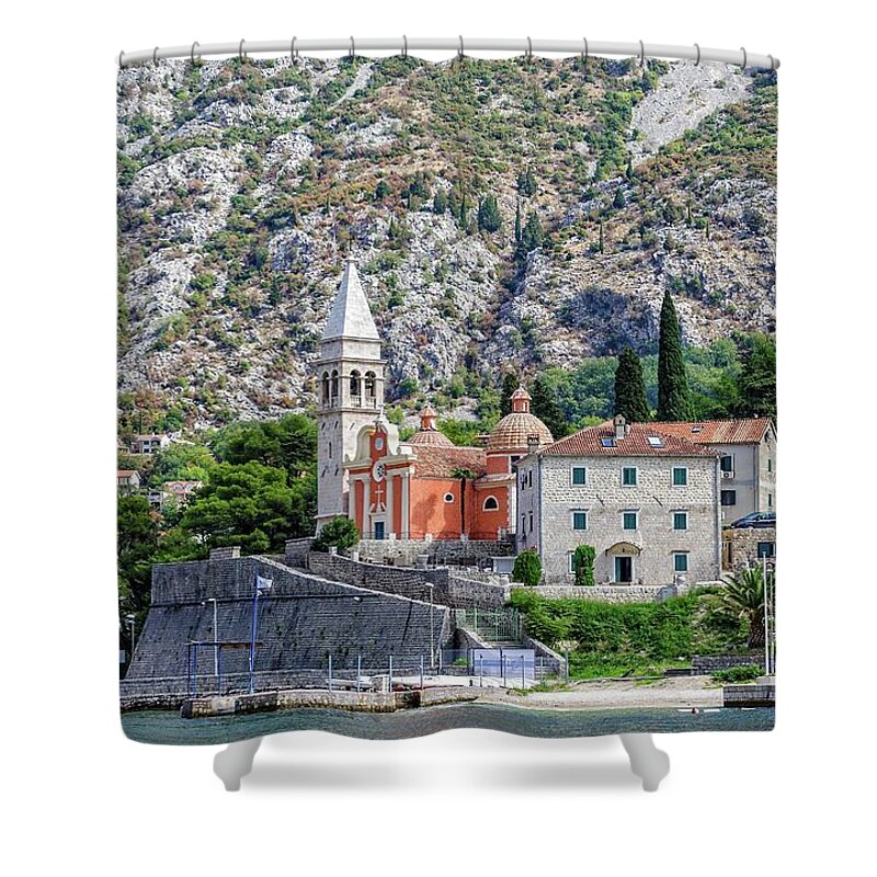 Kotor Shower Curtain featuring the photograph Old Church in Kotor by Darryl Brooks