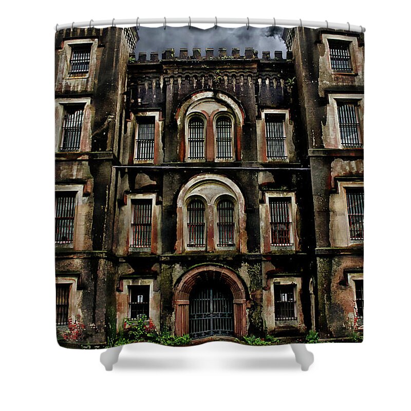 Old City Jail Shower Curtain featuring the photograph Old City Jail by Jessica Brawley