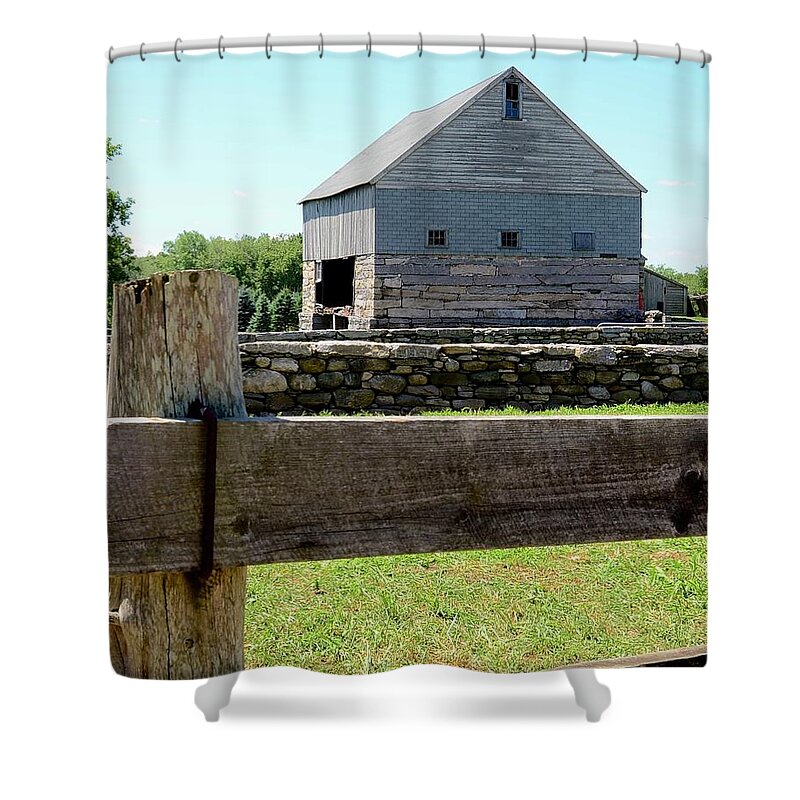 Barn Shower Curtain featuring the photograph Old Connecticut Barn by Corinne Rhode