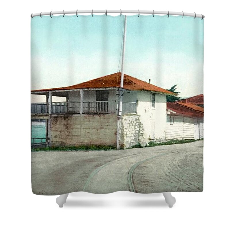 Old House Shower Curtain featuring the photograph Old Custom House, Monterey, California by Vincent Monozlay