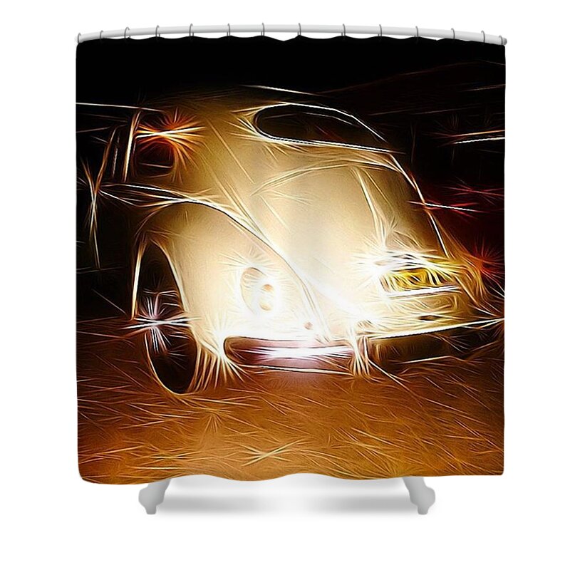 Classic Car Shower Curtain featuring the photograph Old Dead Bug by Eugene Evon