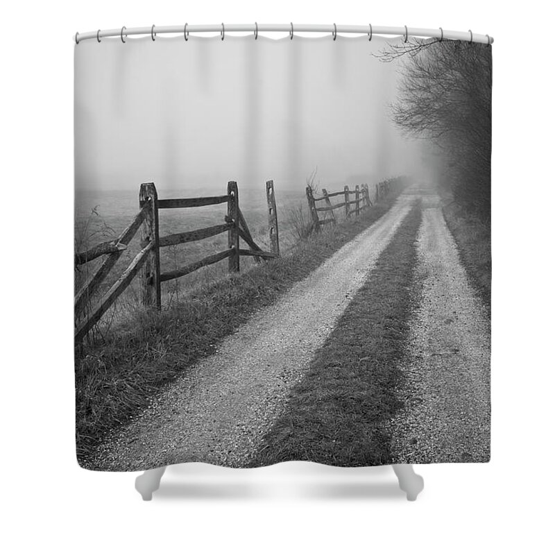 Old Shower Curtain featuring the photograph Old Farm Road by David Gordon