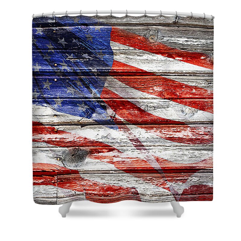 Flag Shower Curtain featuring the photograph Old Glory by Phyllis Denton