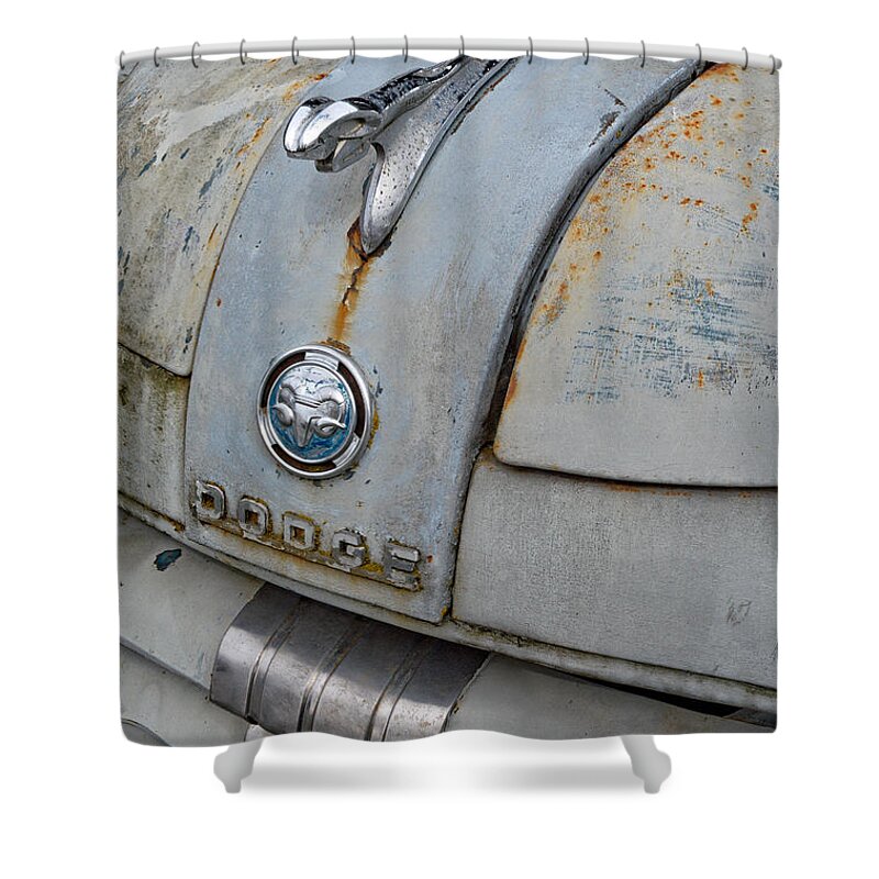 Cars Shower Curtain featuring the photograph Old Gray Ram by Gary Karlsen