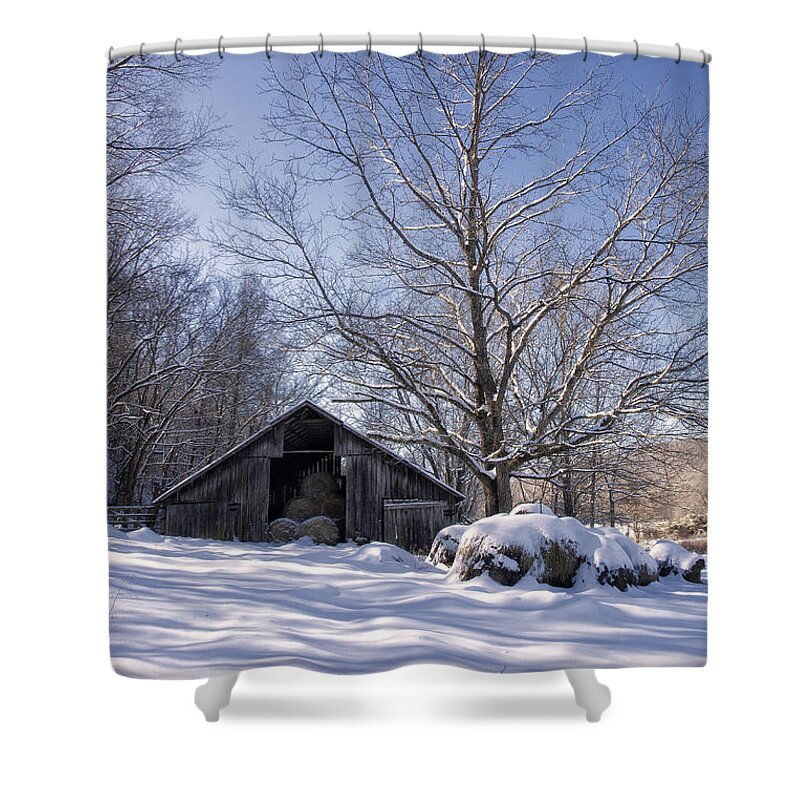 Old Barn Shower Curtain featuring the photograph Old Hay Barn Boxley Valley by Michael Dougherty