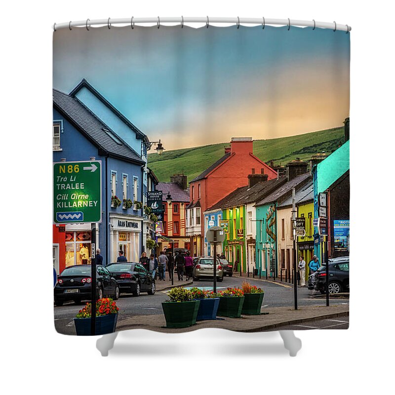 Barn Shower Curtain featuring the photograph Old Irish Town The Dingle Peninsula by Debra and Dave Vanderlaan