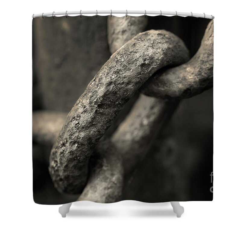 Chain Shower Curtain featuring the photograph Old Iron by Mike Eingle