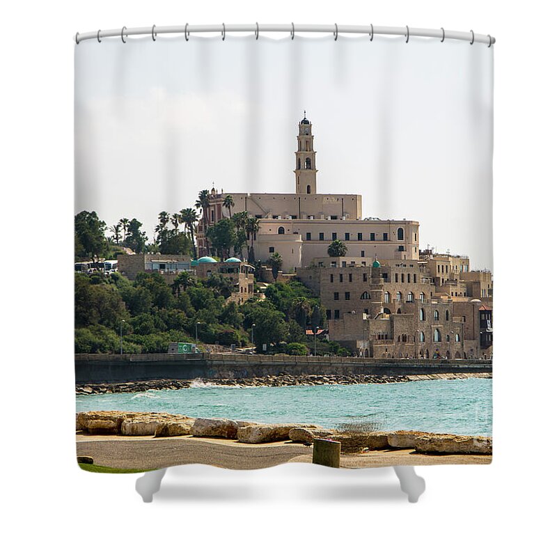 Sea Shower Curtain featuring the photograph Old Jaffa by Adriana Zoon