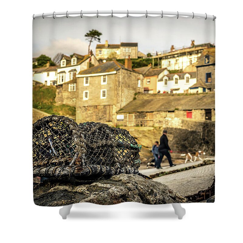 Lobster Pot Shower Curtain featuring the photograph Old Lobster Pot by Nick Bywater