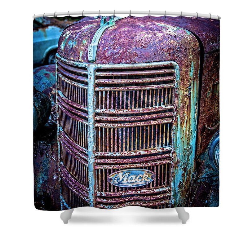 Classic Shower Curtain featuring the photograph Old Mack Grille by Rod Kaye