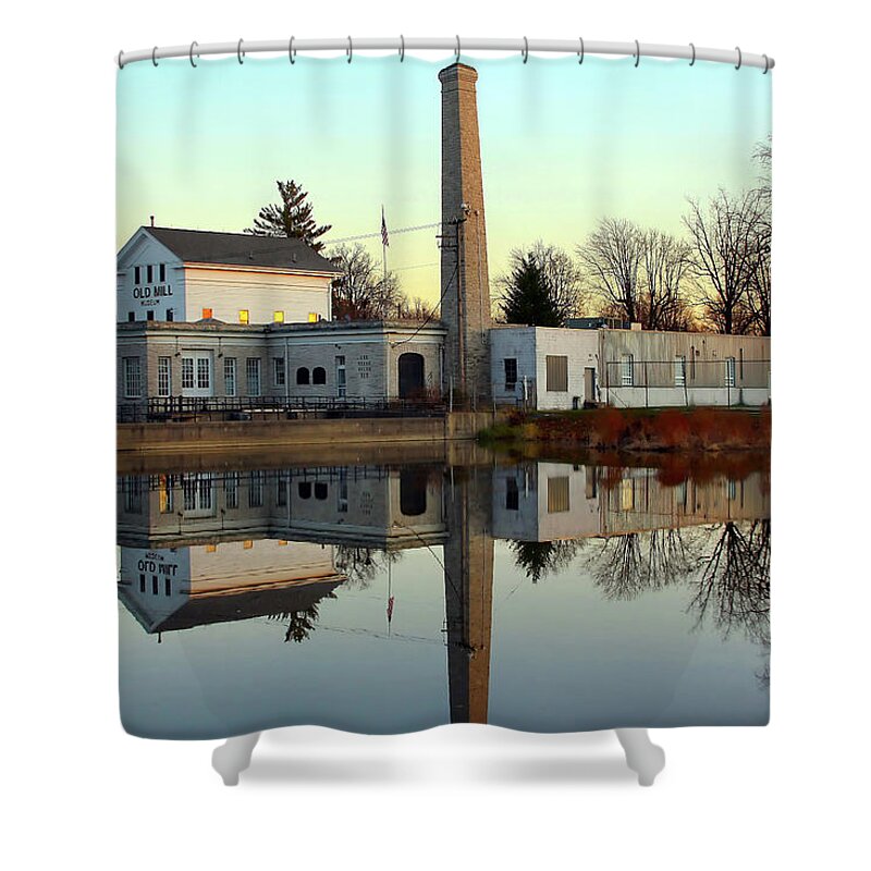 Dundee; Dundee Michigan Shower Curtain featuring the photograph Old Mill Museum by Pat Cook