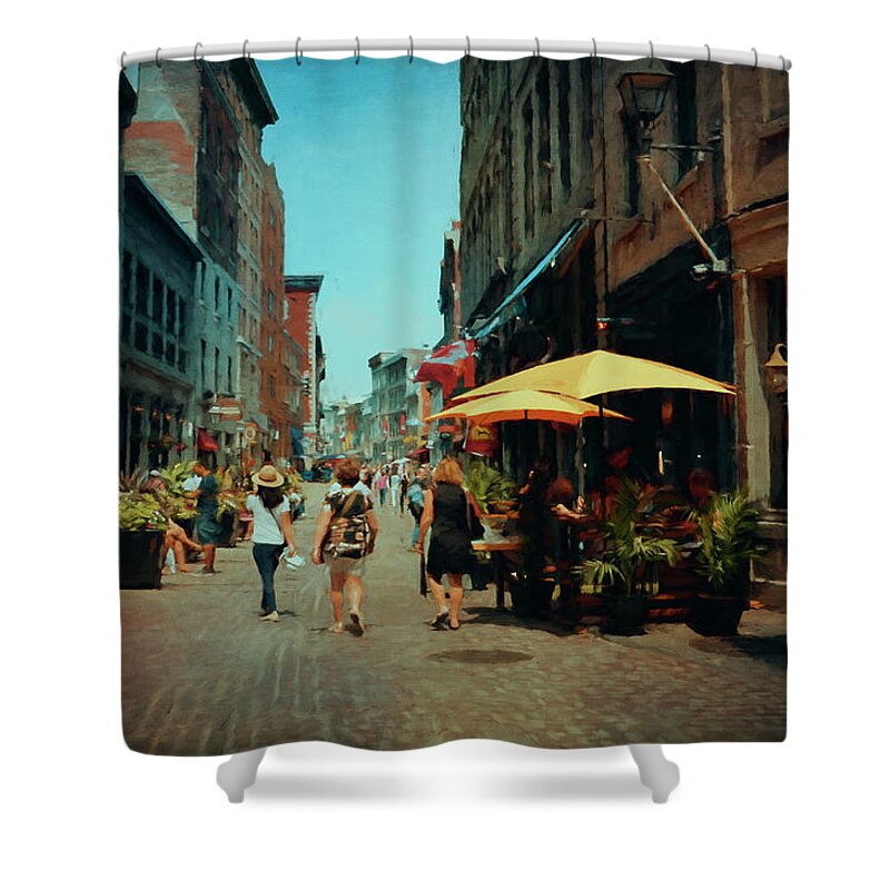 Montreal Shower Curtain featuring the photograph Old Montreal - Quebec by Maria Angelica Maira