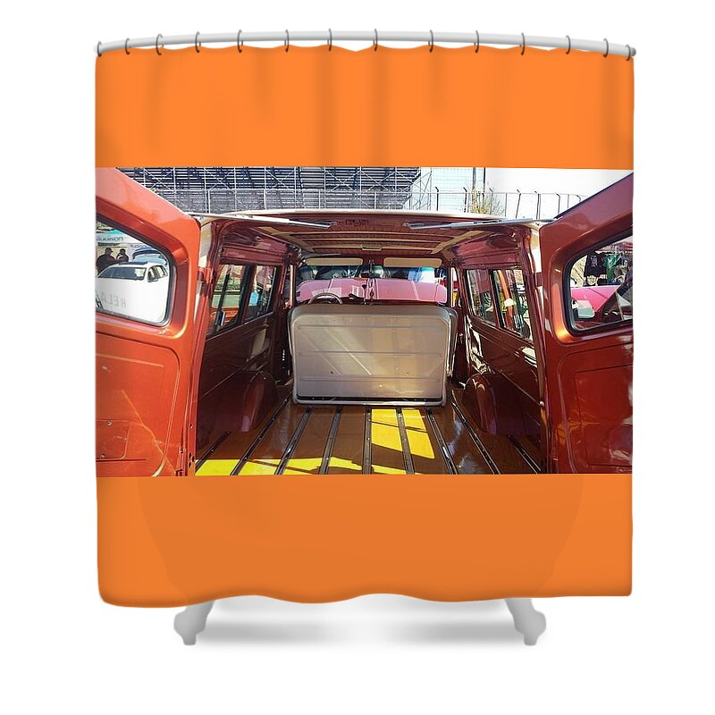Car Shower Curtain featuring the photograph Old School by Cari Ann Ormsby