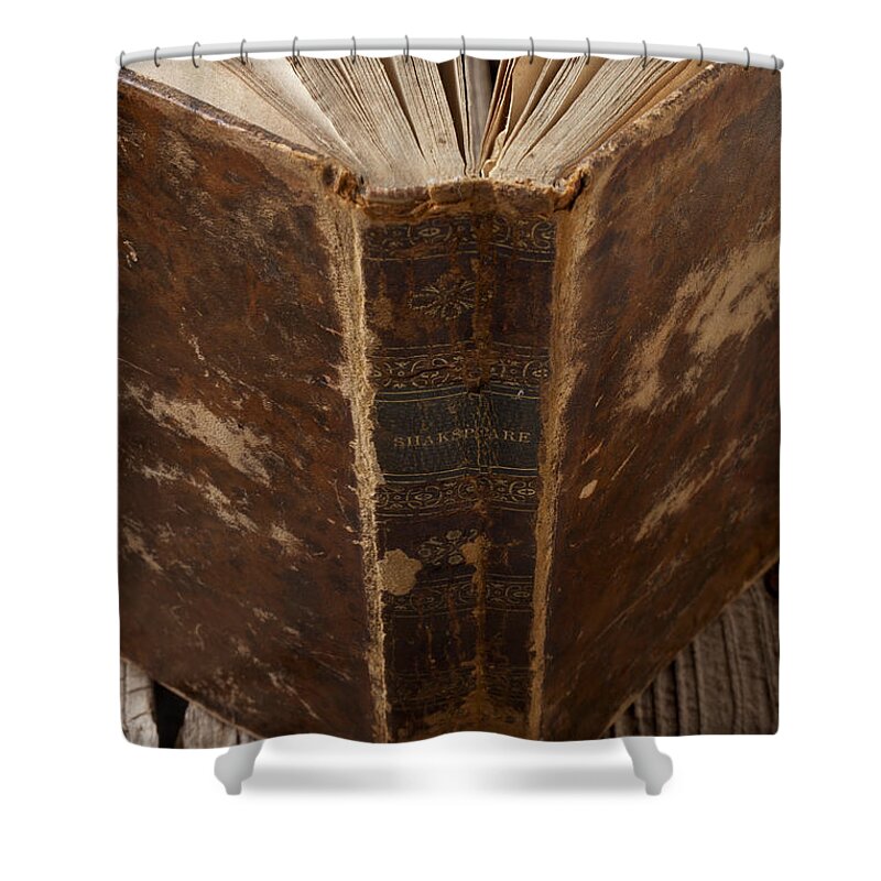 Shakespeare Shower Curtain featuring the photograph Old Shakespeare Book by Garry Gay