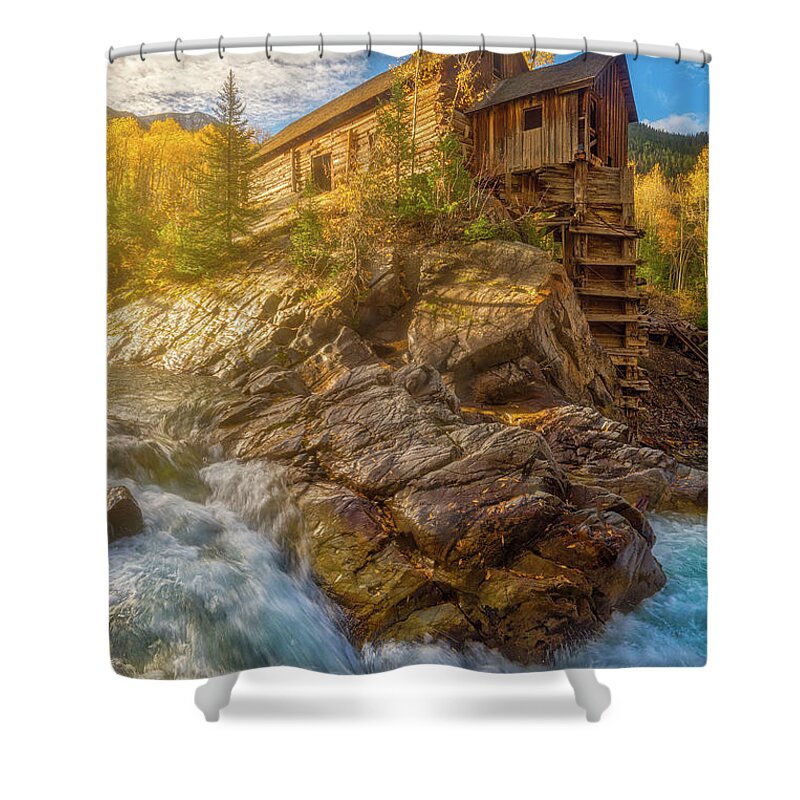 Sunrise Shower Curtain featuring the photograph Old Sunrise along the River by Darren White