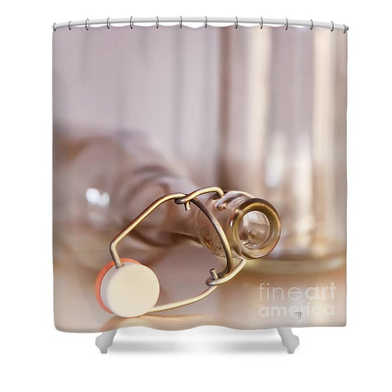 Bottles Shower Curtain featuring the photograph Old Timey Bottles by Lois Bryan