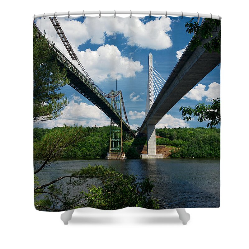 Lawrence Shower Curtain featuring the photograph Old vs New by Lawrence Boothby