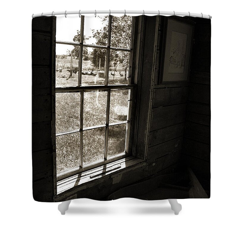 Old Shower Curtain featuring the photograph Old Window by Joanne Coyle