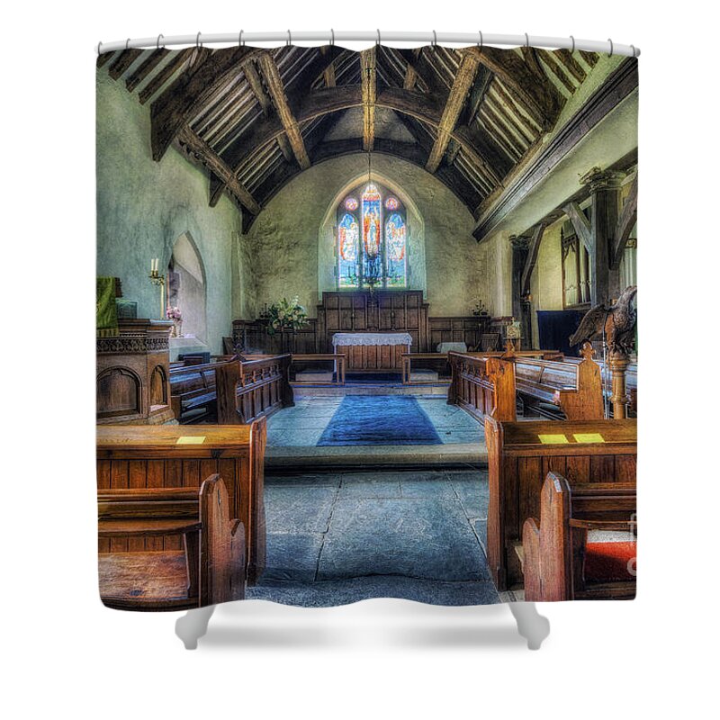 Church Shower Curtain featuring the photograph Olde Church by Ian Mitchell