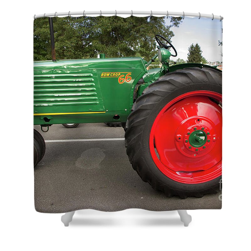 Tractor Shower Curtain featuring the photograph Oliver Row Crop by Mike Eingle