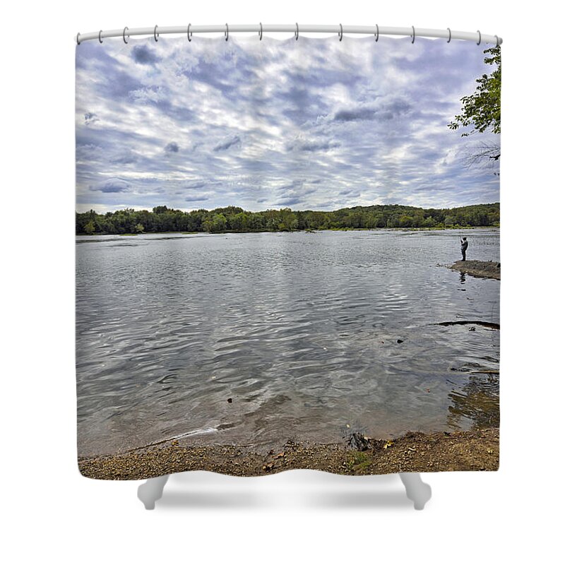 potomac River Shower Curtain featuring the photograph On The Banks of the Potomac River by Brendan Reals