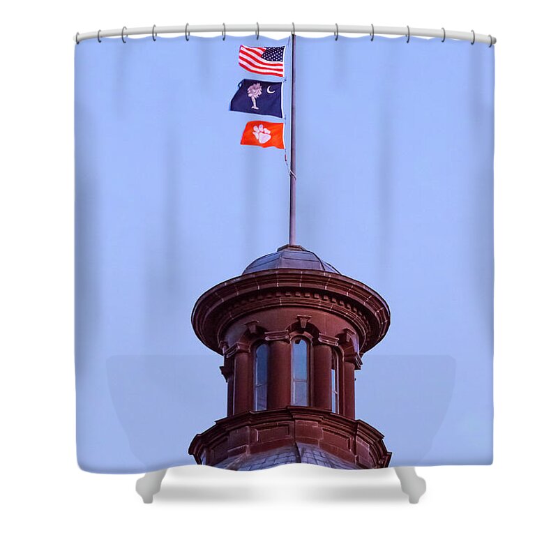 Clemson Shower Curtain featuring the photograph On the Dome-5 by Charles Hite